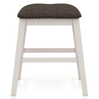 6-Piece Dark Gray Dining Table with 6 Stools for Dining Room