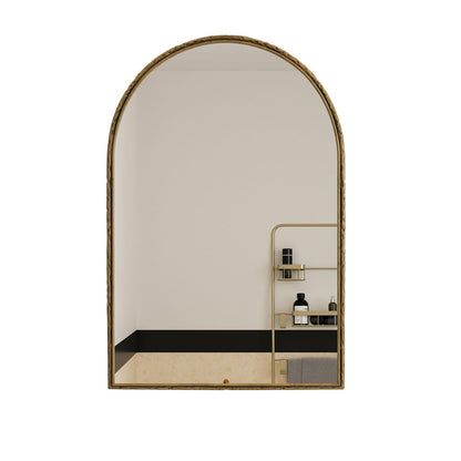 Arched Mirror - Gold Wall Decor for Bathroom & Living Room