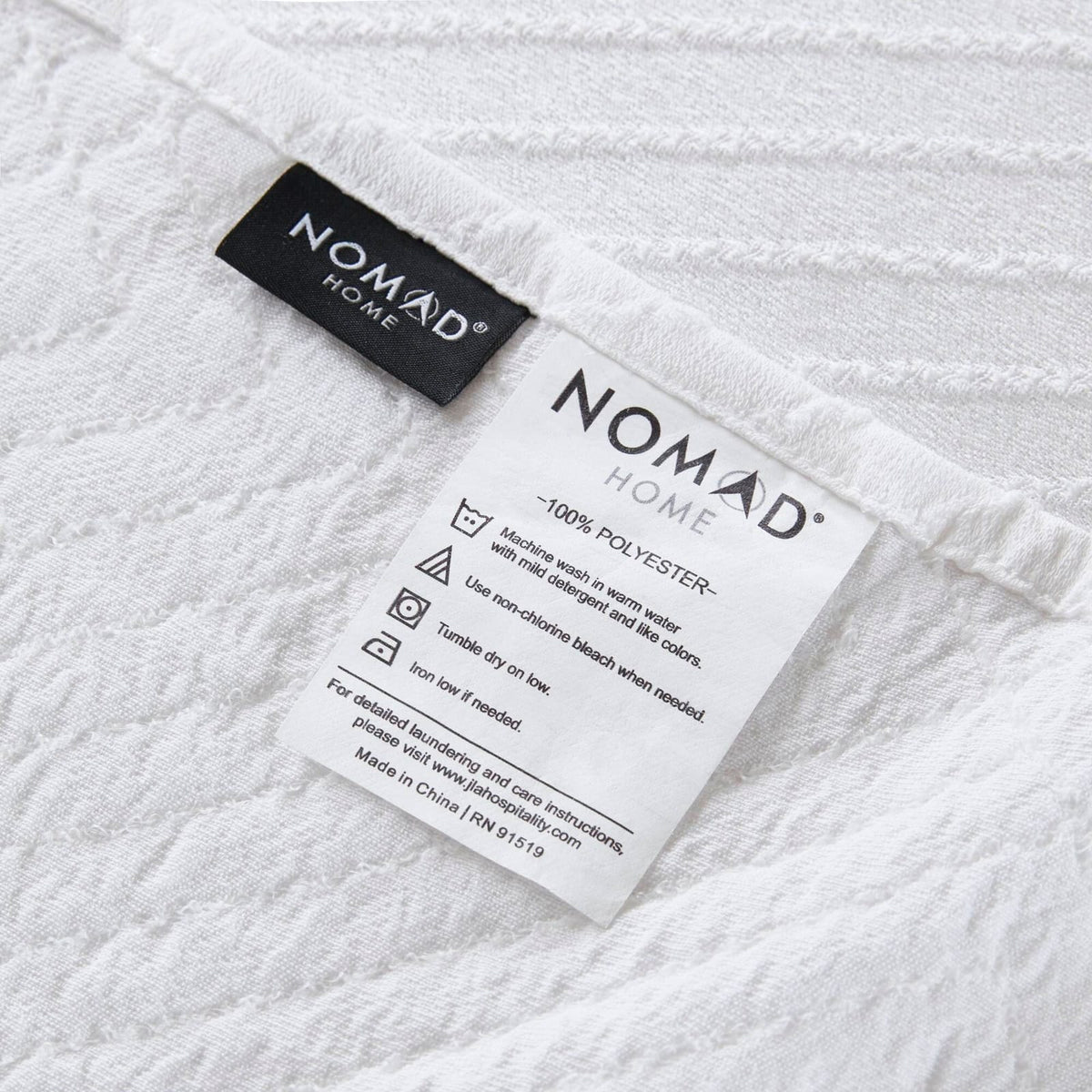 1-Piece Full/Queen Essential Lark Coverlet, White - Soft Polyester Blanket