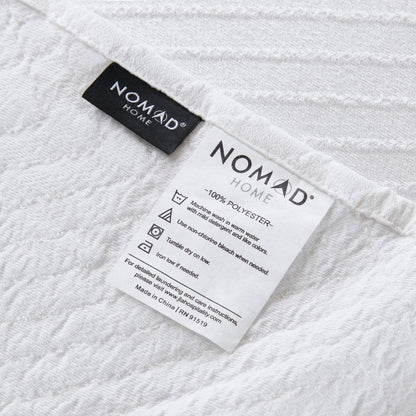 1-Piece Full/Queen Essential Lark Coverlet, White - Soft Polyester Blanket