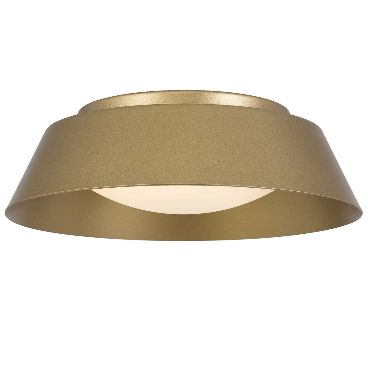 11 Inch Antique Brass LED Flush Mount - Bedroom Lighting