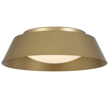 11 Inch Antique Brass LED Flush Mount - Bedroom Lighting