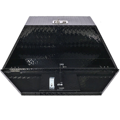 Black Aluminum Tool Box for Secure Garage Storage