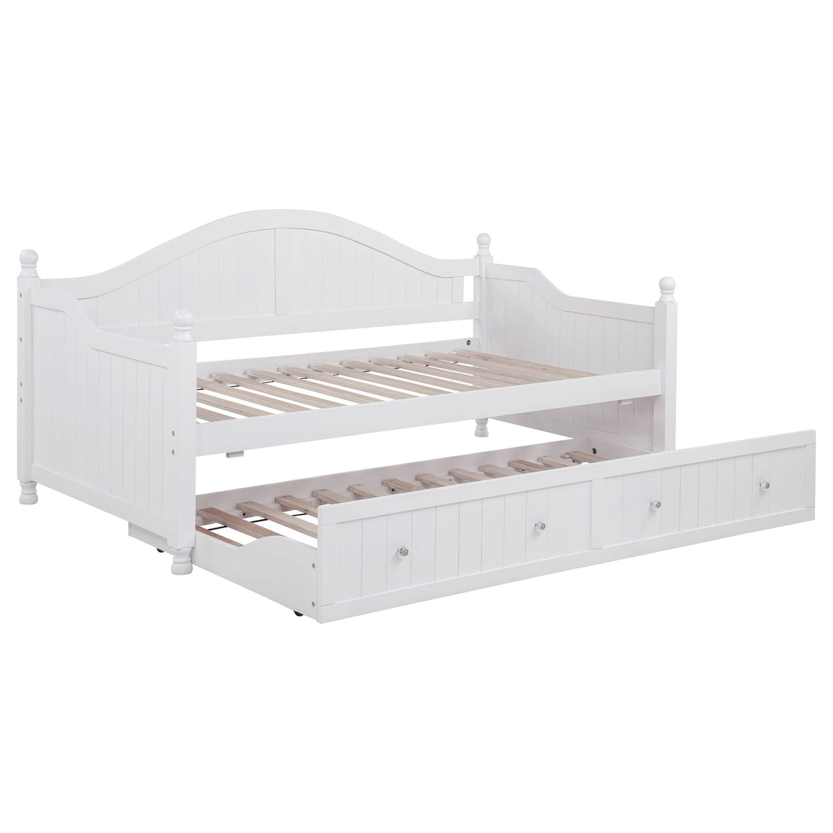 Twin White Daybed with Trundle - Bedroom Furniture for Living Room