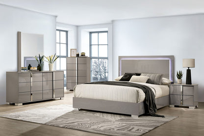 Contemporary Taupe Chest - 31" Bedroom Dresser