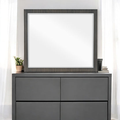 Espresso Mirror with Beveled Edge - 42" Vanity Mirror