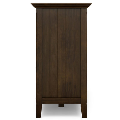 62" Pine Storage Cabinet - Dark Brown Office Cabinet