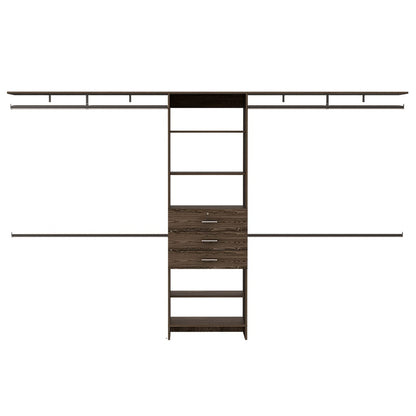 Full Size Bedroom Closet System Black Particle Board