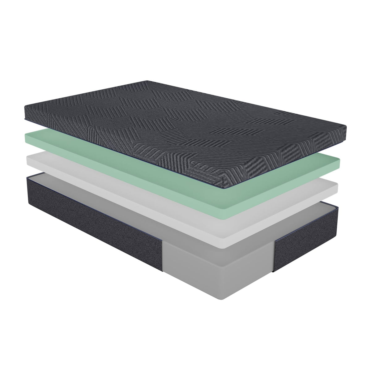 11 Inch Queen Mattress - Dark Gray Foam, Easy Boxed Shipping