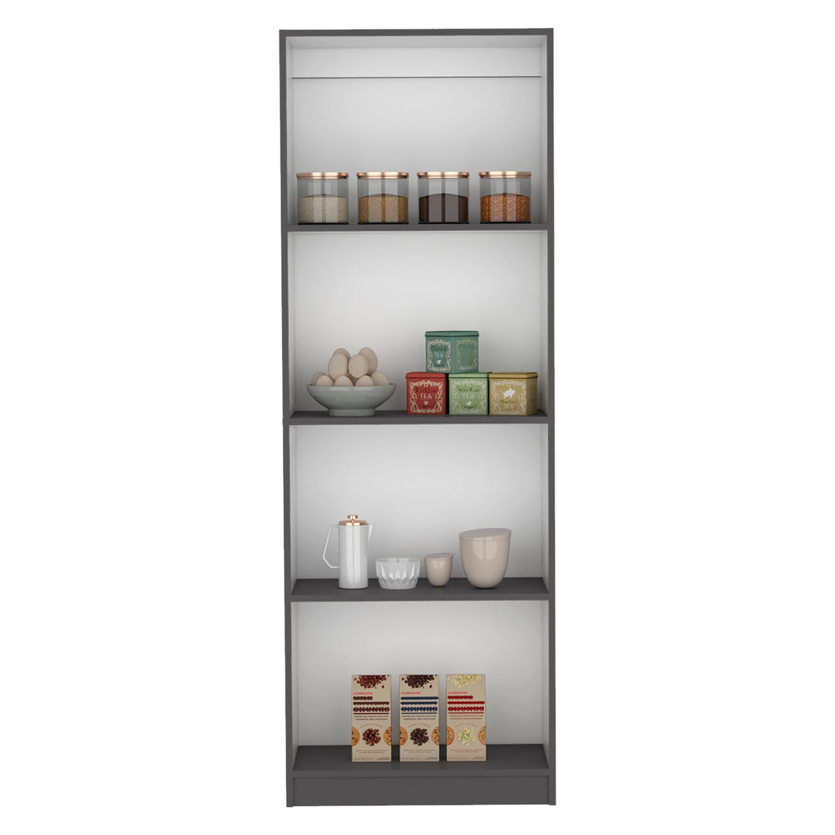 4-Shelf Bookcase - Multi Color Display Unit
