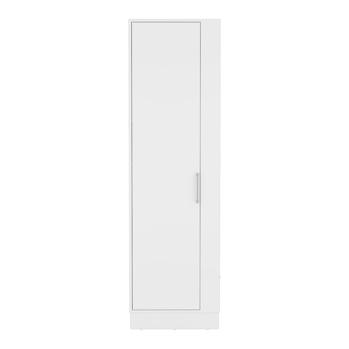 Storage Cabinet 72"H - White | Six Shelves, Broom Hangers