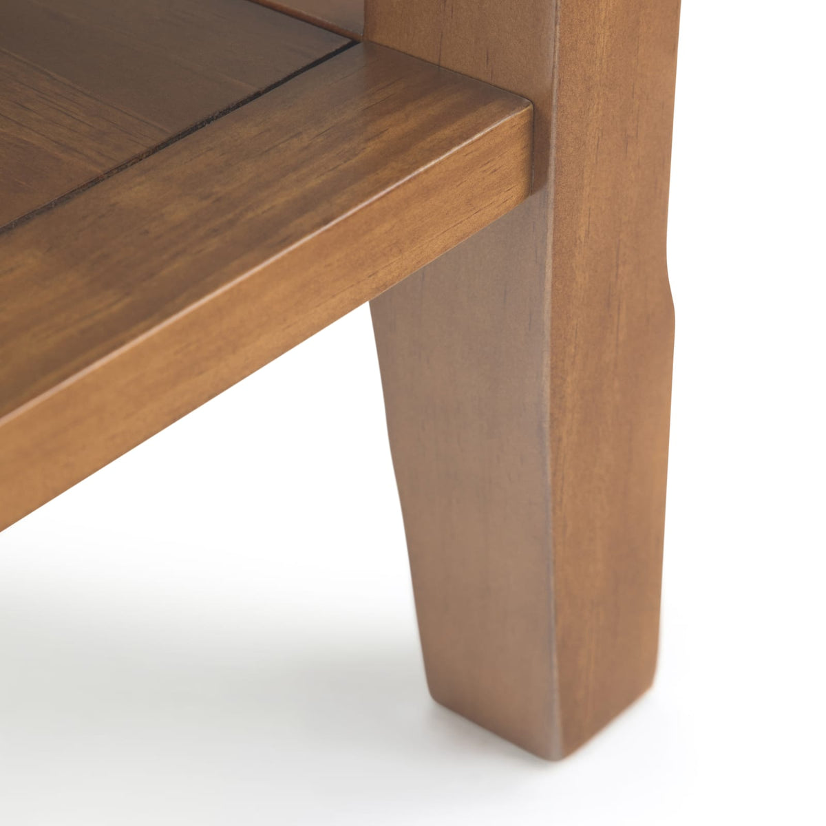 Light Brown Wood Side Table - 14x24 Inches