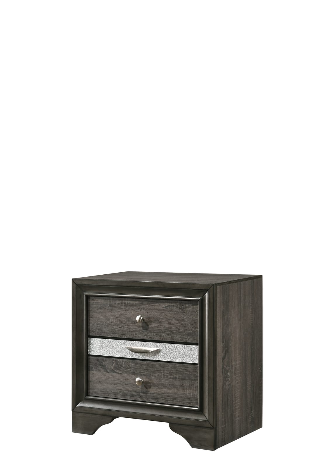 Gray Synthetic Wood Nightstand - 17"W x 26"H for Bedroom