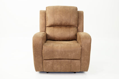 Chestnut PU Leather Recliner - Comfortable & Modern