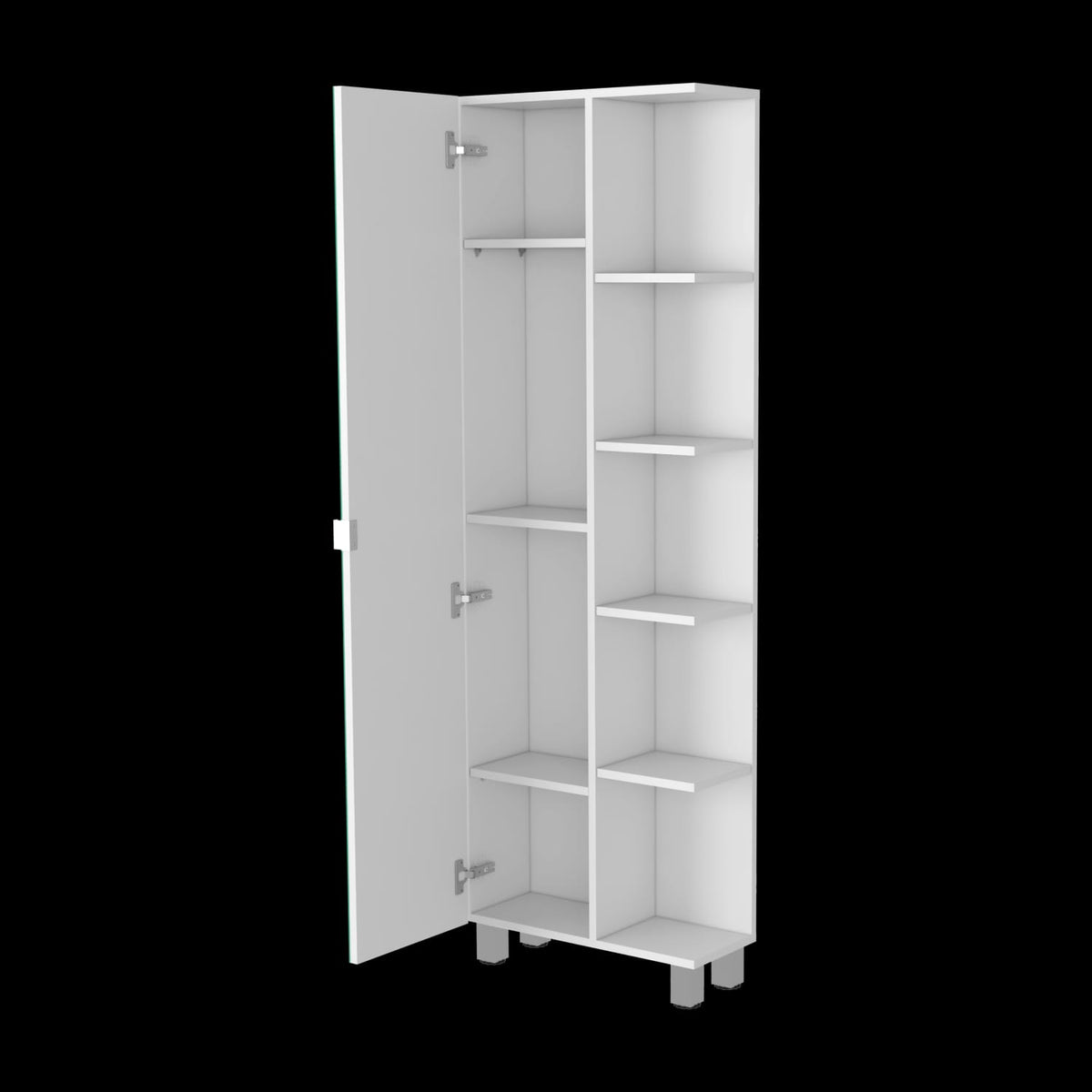 Los Angeles Linen Cabinet, Mirror, Five Shelves - Bathroom Storage