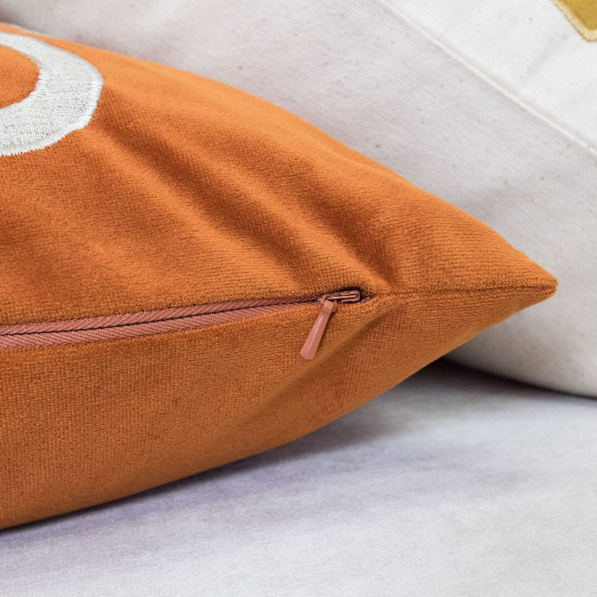 Dora Vintage Vine Set of 2 - Orange Polyester Pillow Covers