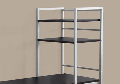 Espresso MDF Computer Desk with Storage Shelves - 48"L for Home Office