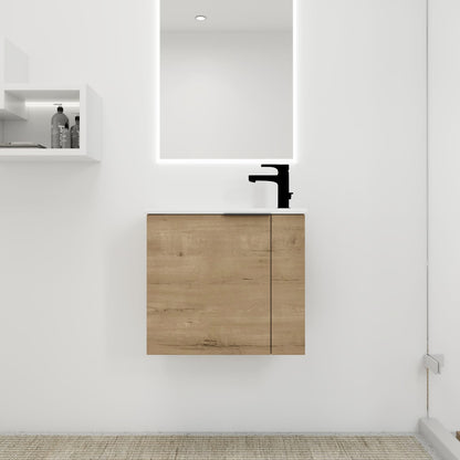 22 Inch Imitative Oak Bathroom Vanity with Sink
