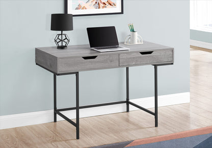 Grey Computer Desk with Storage Drawers - Home Office Desk