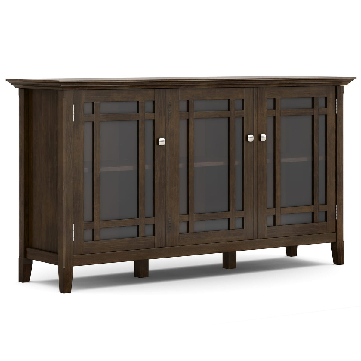 62" Pine Storage Cabinet - Dark Brown Office Cabinet