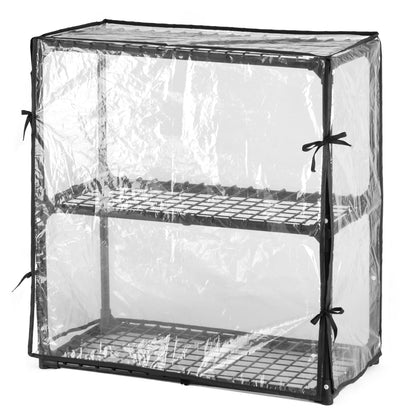 3-Shelf Black Steel Wire Rack - Storage Unit for Living Room