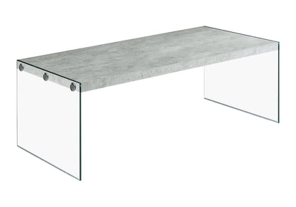 Grey Cement Coffee Table - Modern Accent Table 44"