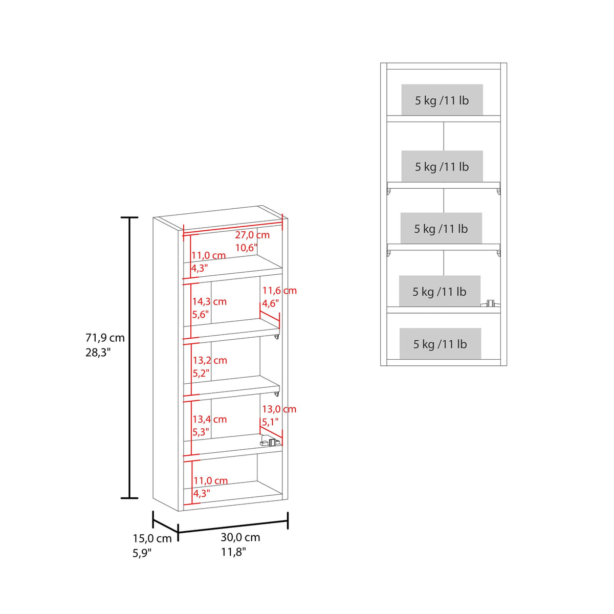Modern Wall-Mounted Bathroom Cabinet with Mirror Storage
