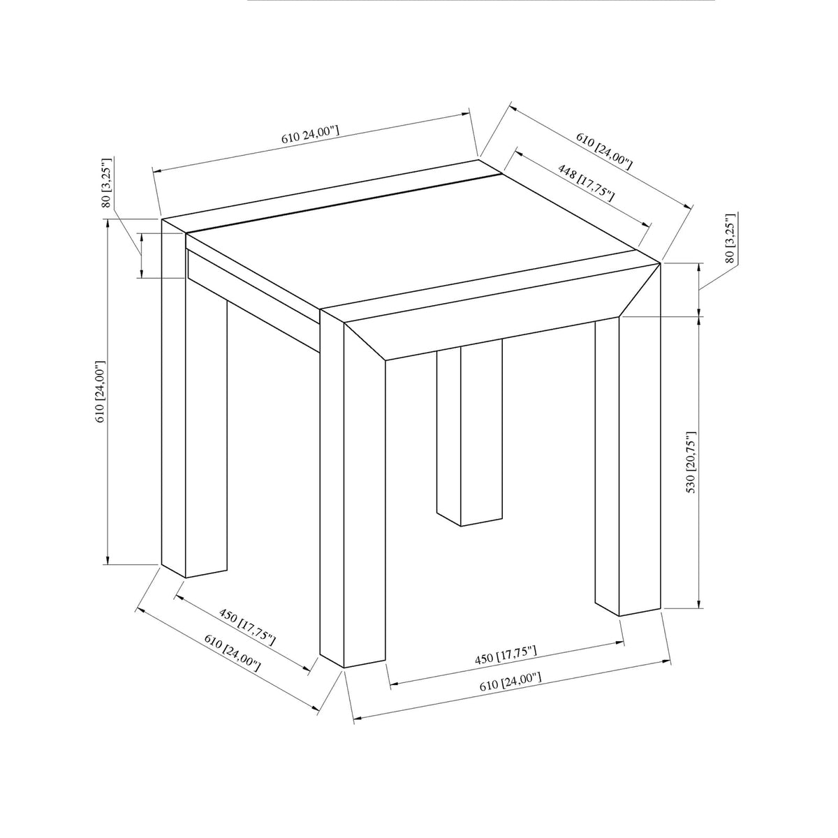 Ana Beige End Table - Modern Marble Accent