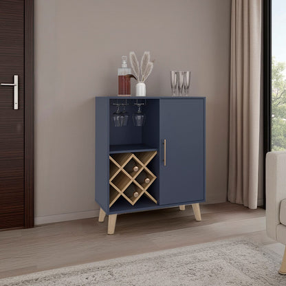 Cave Low Bar Cabinet - Blue Forest, Open Storage for Living Room