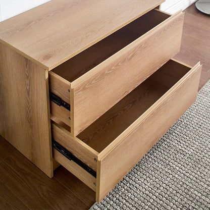 Oak Wood Modular Closet System - 5-Piece Unit for Bedroom