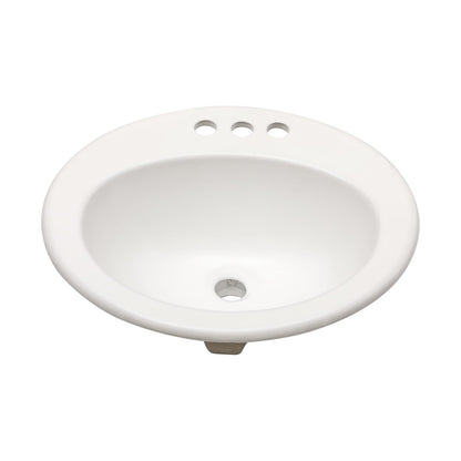 Modern White Ceramic Oval Bathroom Sink for Countertop Installation