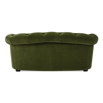 Kiki Chesterfield Dog Sofa Bed - Olive Green Velvet