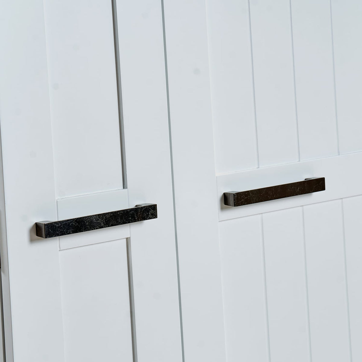 Kitchen Pantry Cabinet with Doors - White MDF, Adjustable Shelves
