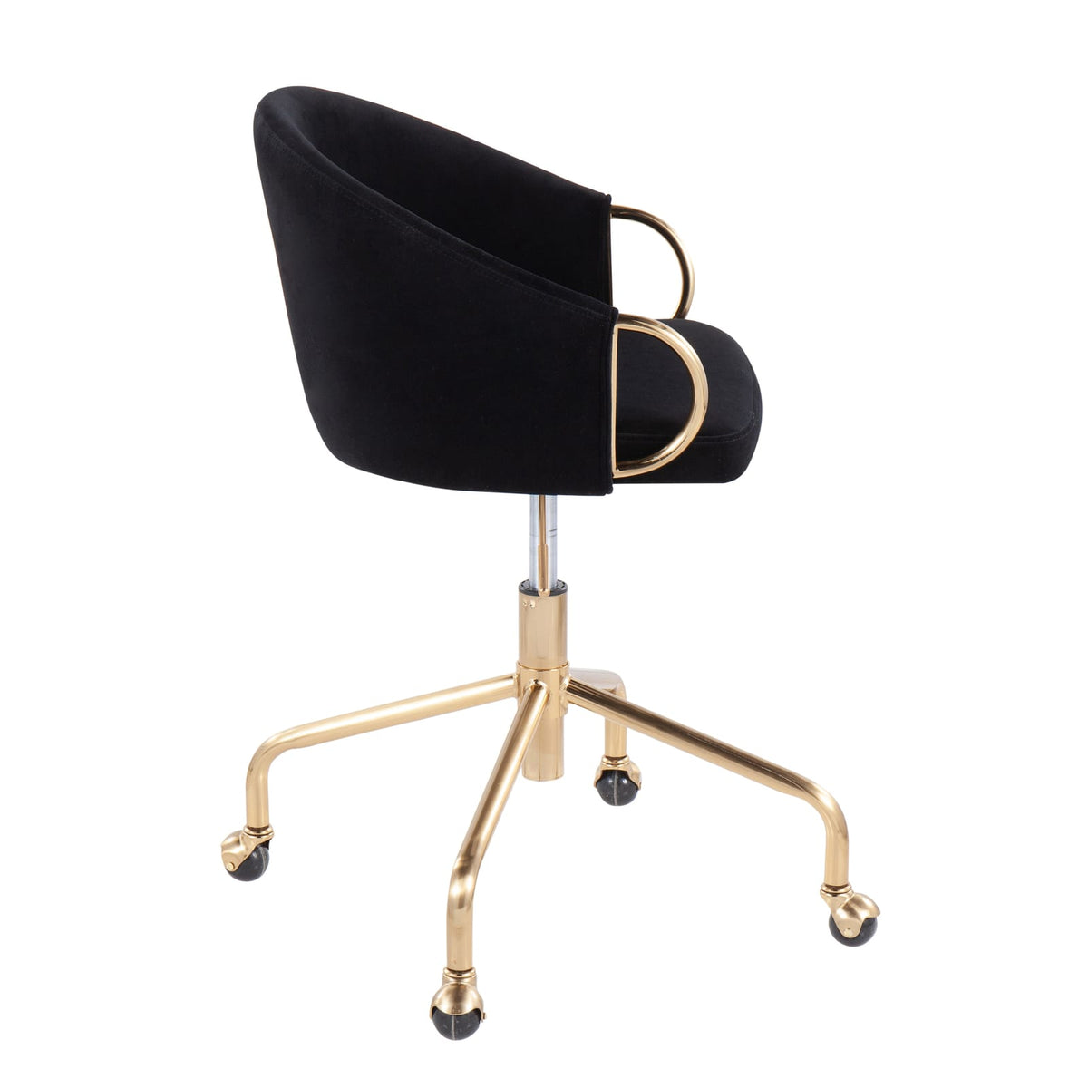 Gold Velvet Dining Chair - Adjustable Swivel Task Chair