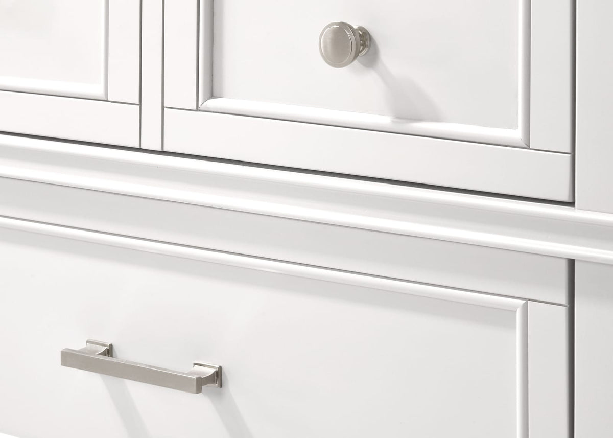 White 6 Drawer Dresser - Solid Wood MDF Storage