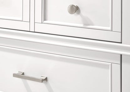 White 6 Drawer Dresser - Solid Wood MDF Storage