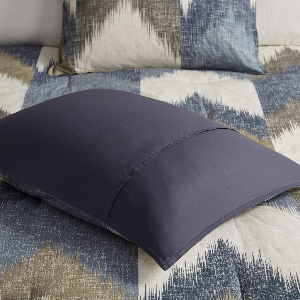 Navy Polyester Comforter Set - King/Cal King