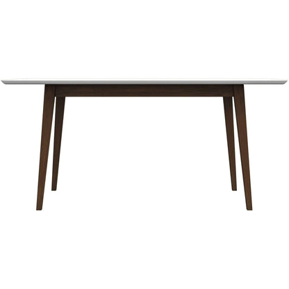 White Solid Wood Rectangular Dining Table - 63" x 35.5"