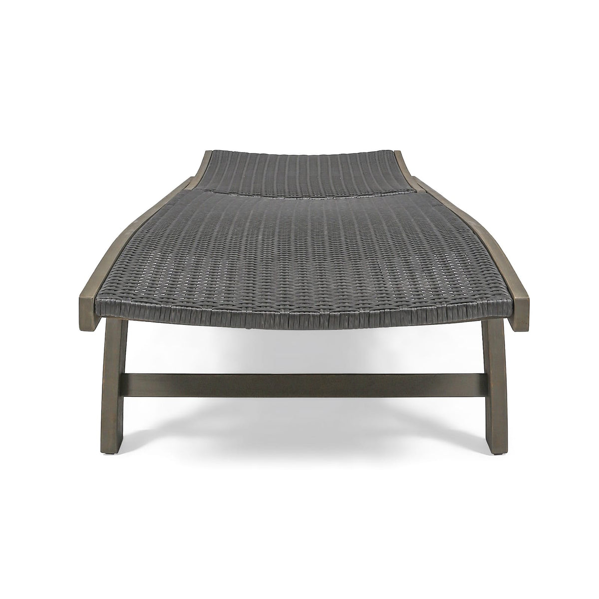 Grey Acacia Wood Chaise Lounge Set - 2 Piece Outdoor Patio