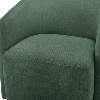 Green Swivel Barrel Accent Chair for Living Room or Guest Use