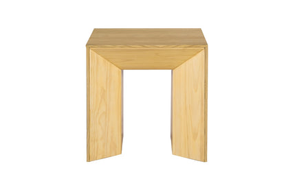 Natural Oak End Table - 24 Inch Square for Living Room