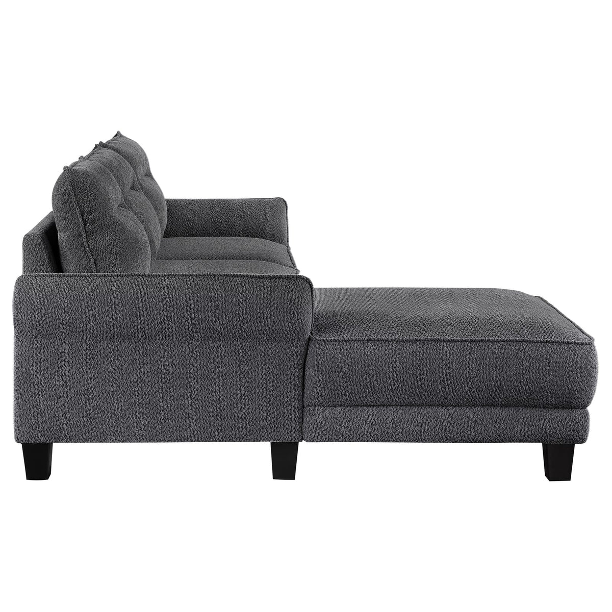 Verona Grey Loose Back Sectional Sofa - L-Shaped, 4 Seats