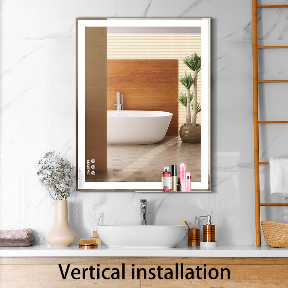 48 x 24 Inch LED Bathroom Mirror with Anti-Fog & Touch Lights