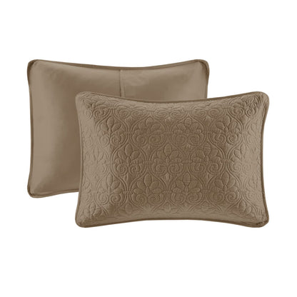 Cozy Mocha Cotton Reversible Bedspread Set - King Size