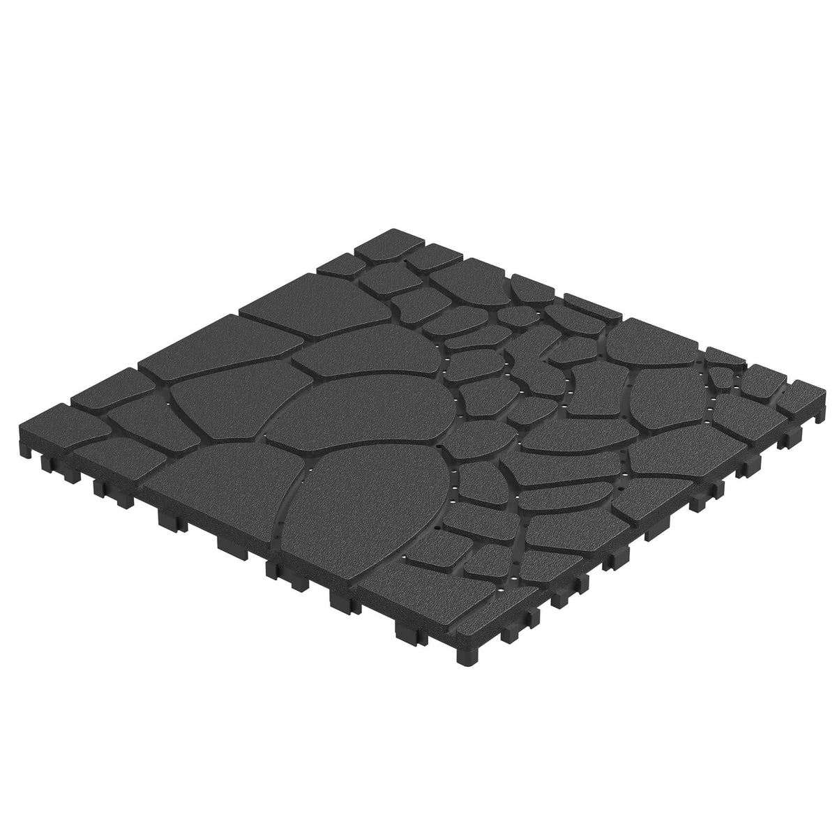 Grey Polypropylene Interlocking Deck Tiles for Poolside and Garden