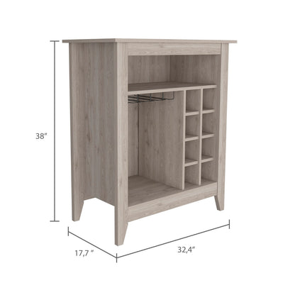 Gray Bar Cabinet with Wine Racks - 32.5'' Wide