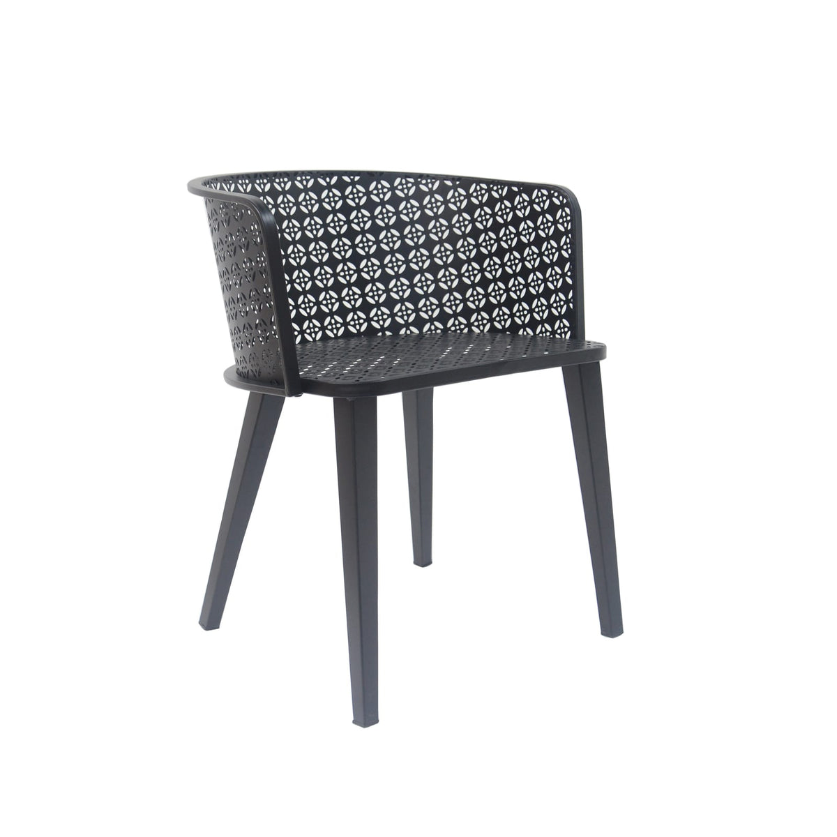 Black Iron Patio Chair Set - 2 Chairs