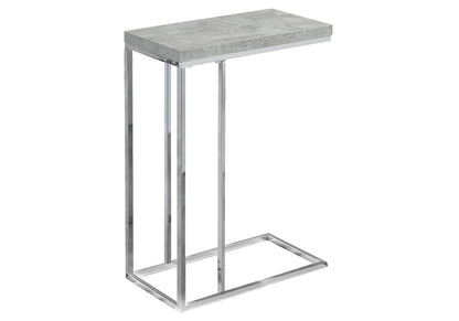 Grey C-Shaped End Table - Modern Side Table