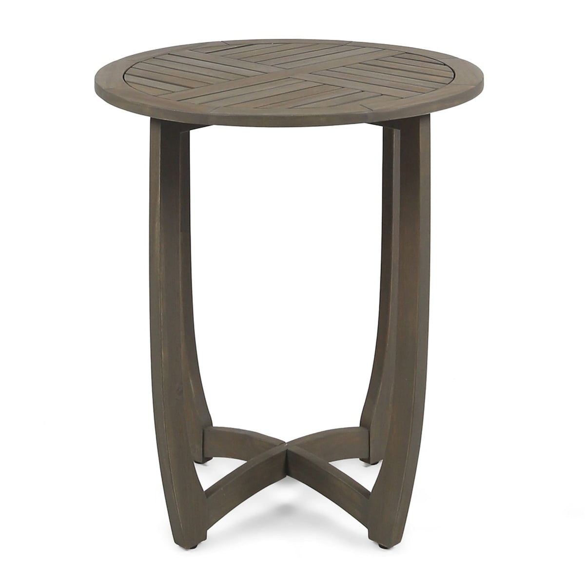 Grey Acacia Wood Bistro Table - 27.5" Outdoor Table