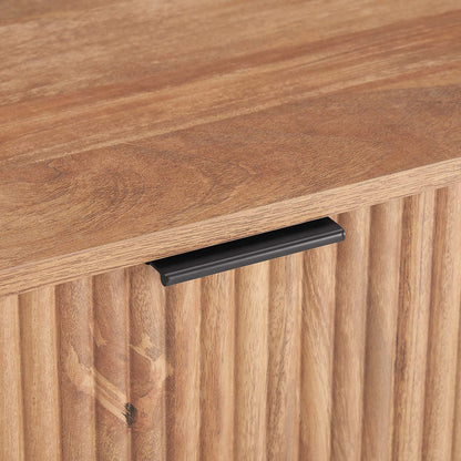 Brown MDF Nightstand - 20" Length Bedroom Nightstand